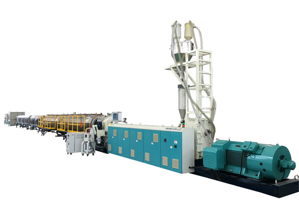 Pentinge pipe shearing ing PE pipe extrusion line